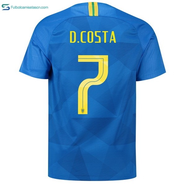 Camiseta Brasil 2ª D.Costa 2018 Azul